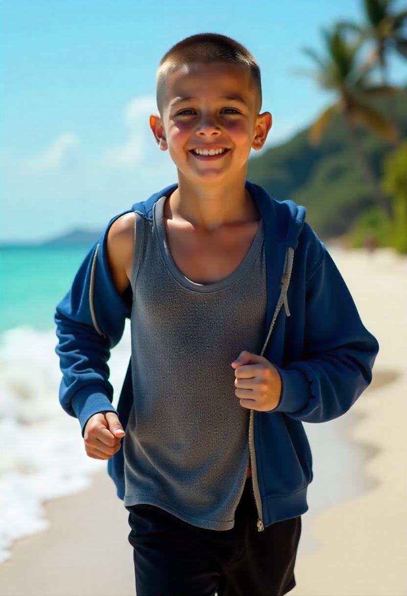 A 19 year old teenage boy wearing a mesh tank