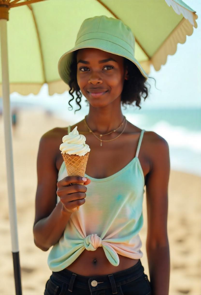 A young teenage 18 year old black girl