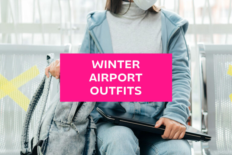 winter airport outfit ideas