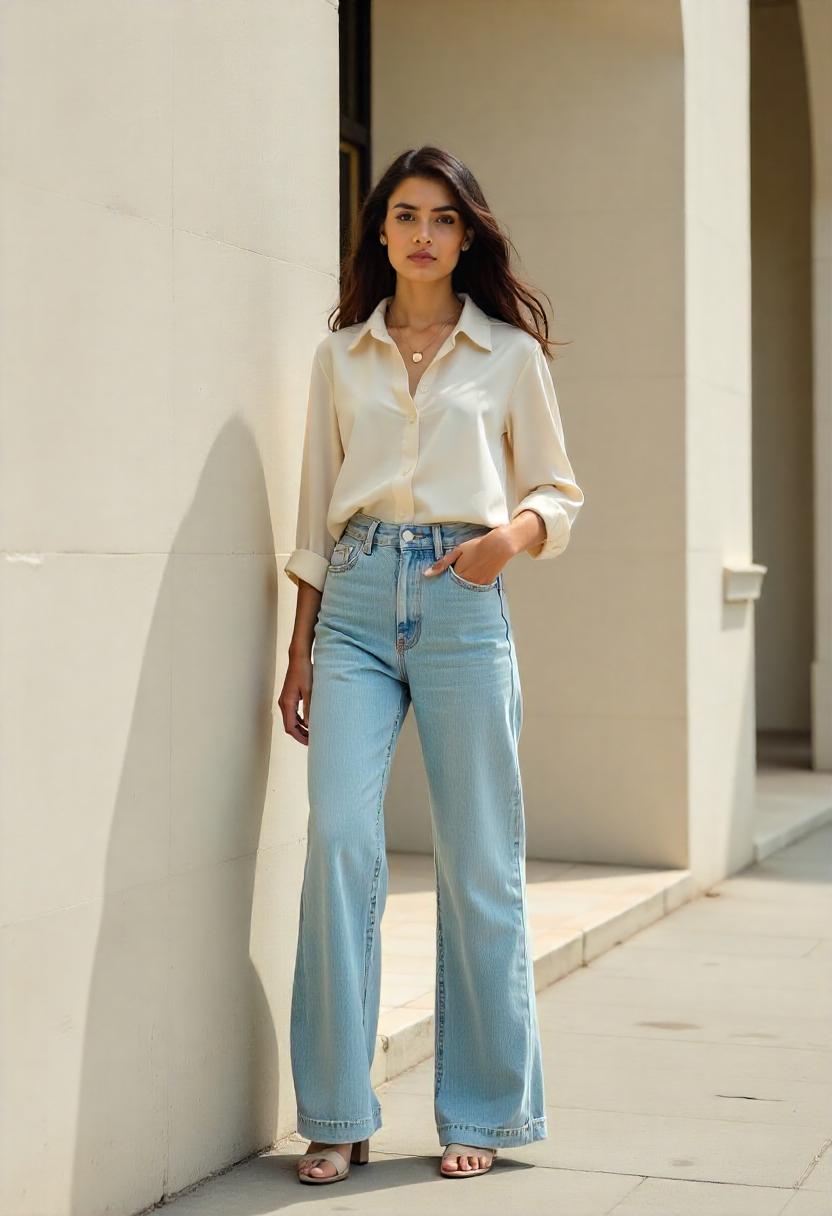 High Waisted Baggy Jeans Outfit Ideas