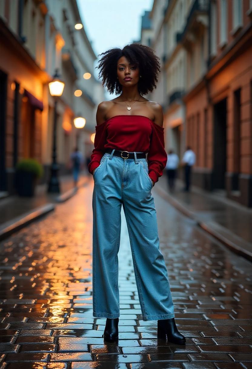 High Waisted Baggy Jeans Outfit Ideas