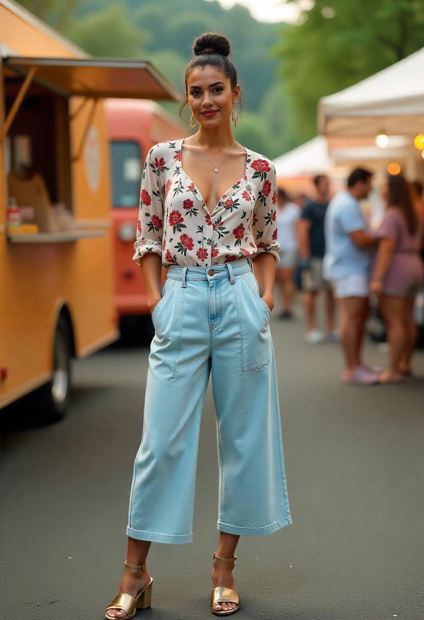 High Waisted Baggy Jeans Outfit Ideas