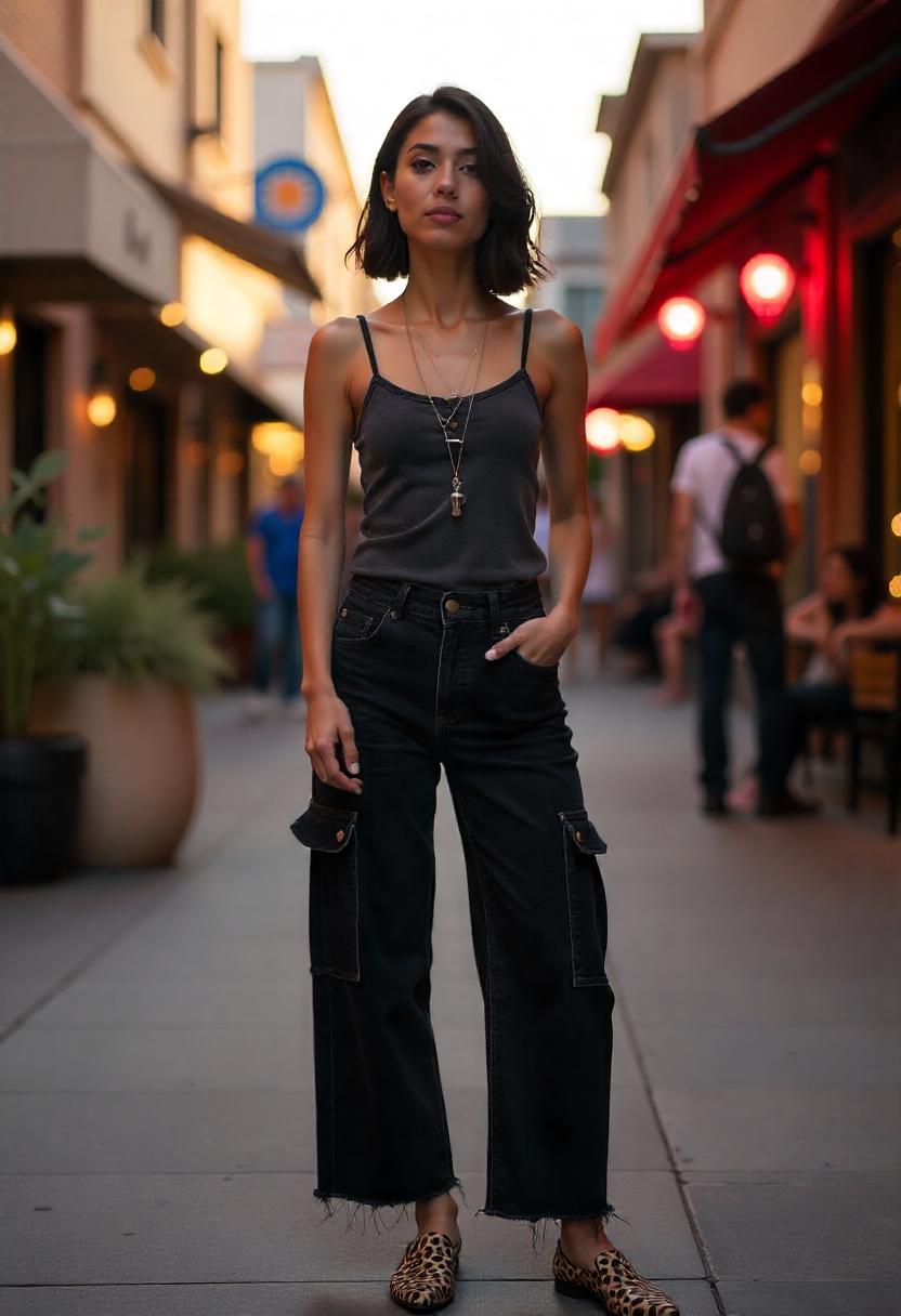 black baggy jeans outfit ideas