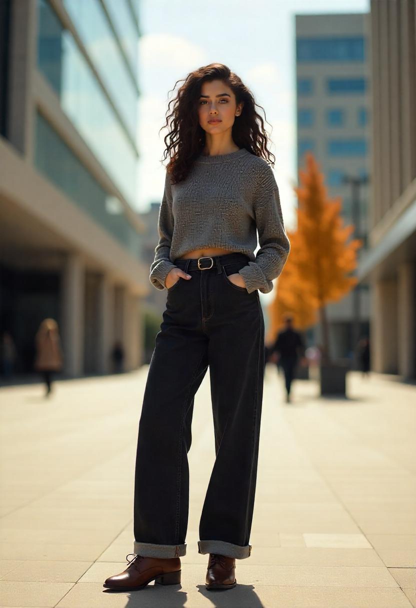black baggy jeans outfit ideas
