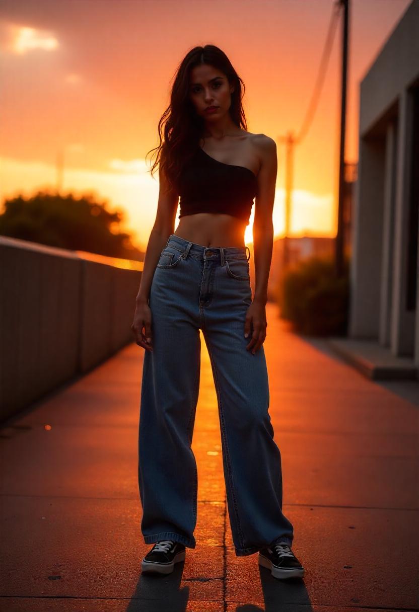 Low Rise Baggy Jeans Outfit Ideas