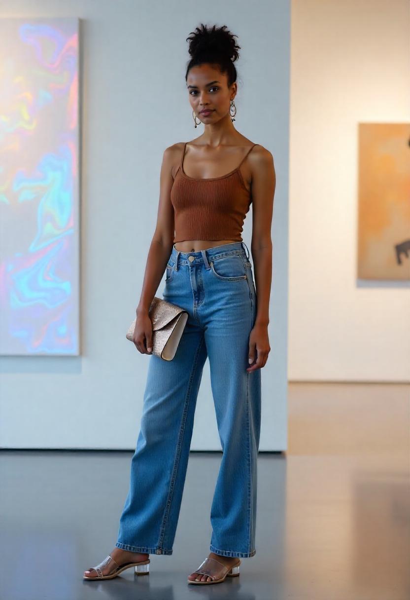Low Rise Baggy Jeans Outfit Ideas