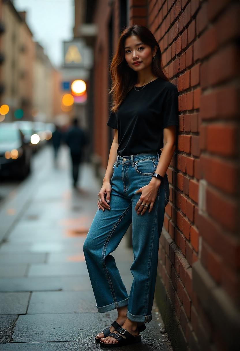Low Rise Baggy Jeans Outfit Ideas