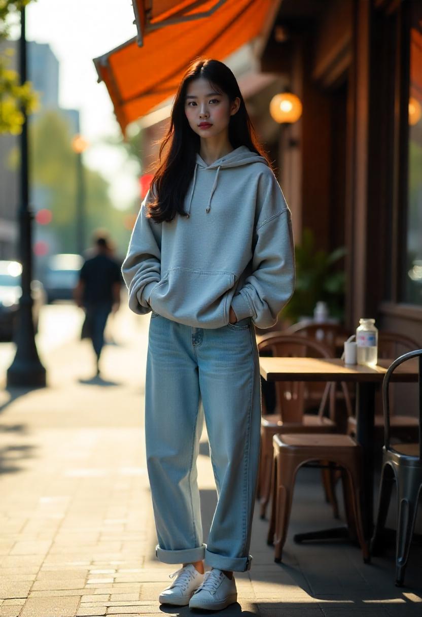 Light Wash Baggy Jeans Outfit Ideas