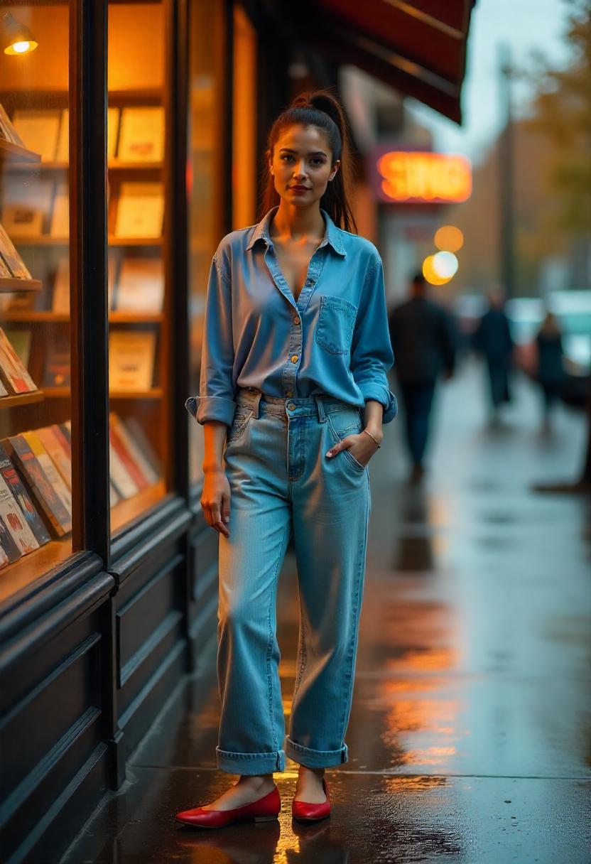 Light Wash Baggy Jeans Outfit Ideas