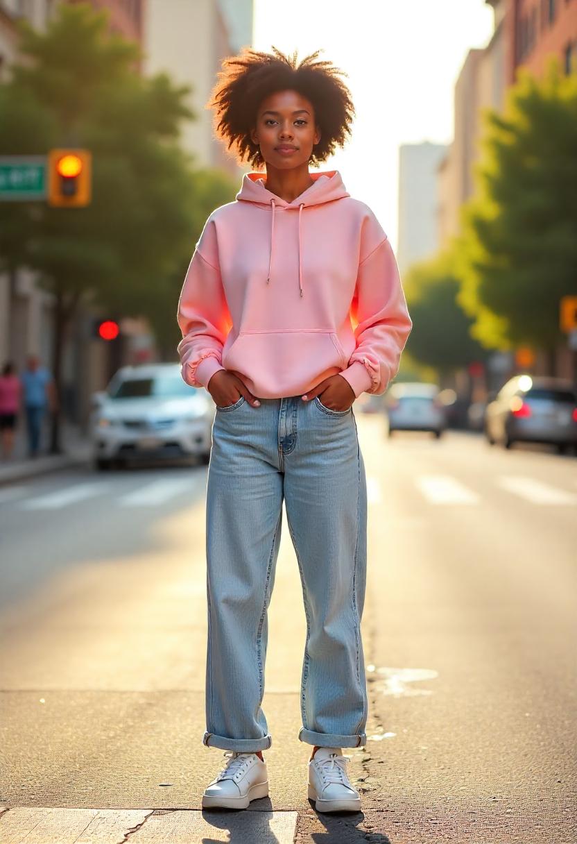 Light Wash Baggy Jeans Outfit Ideas