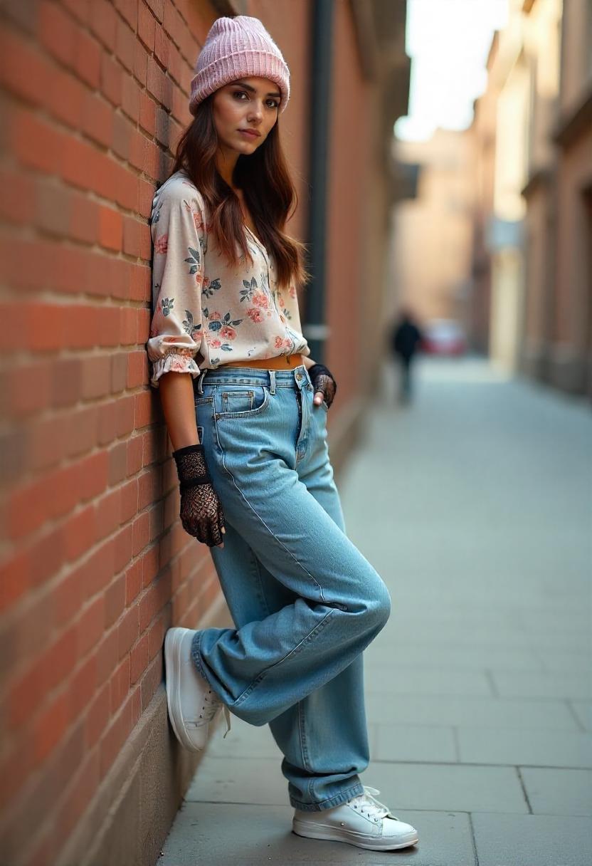 90s Style Baggy Jean Outfits