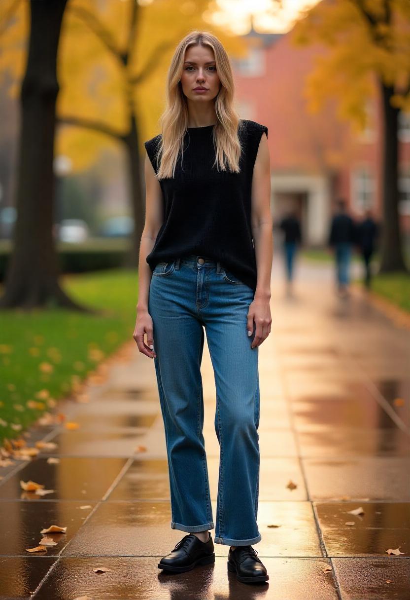 90s Style Baggy Jean Outfits