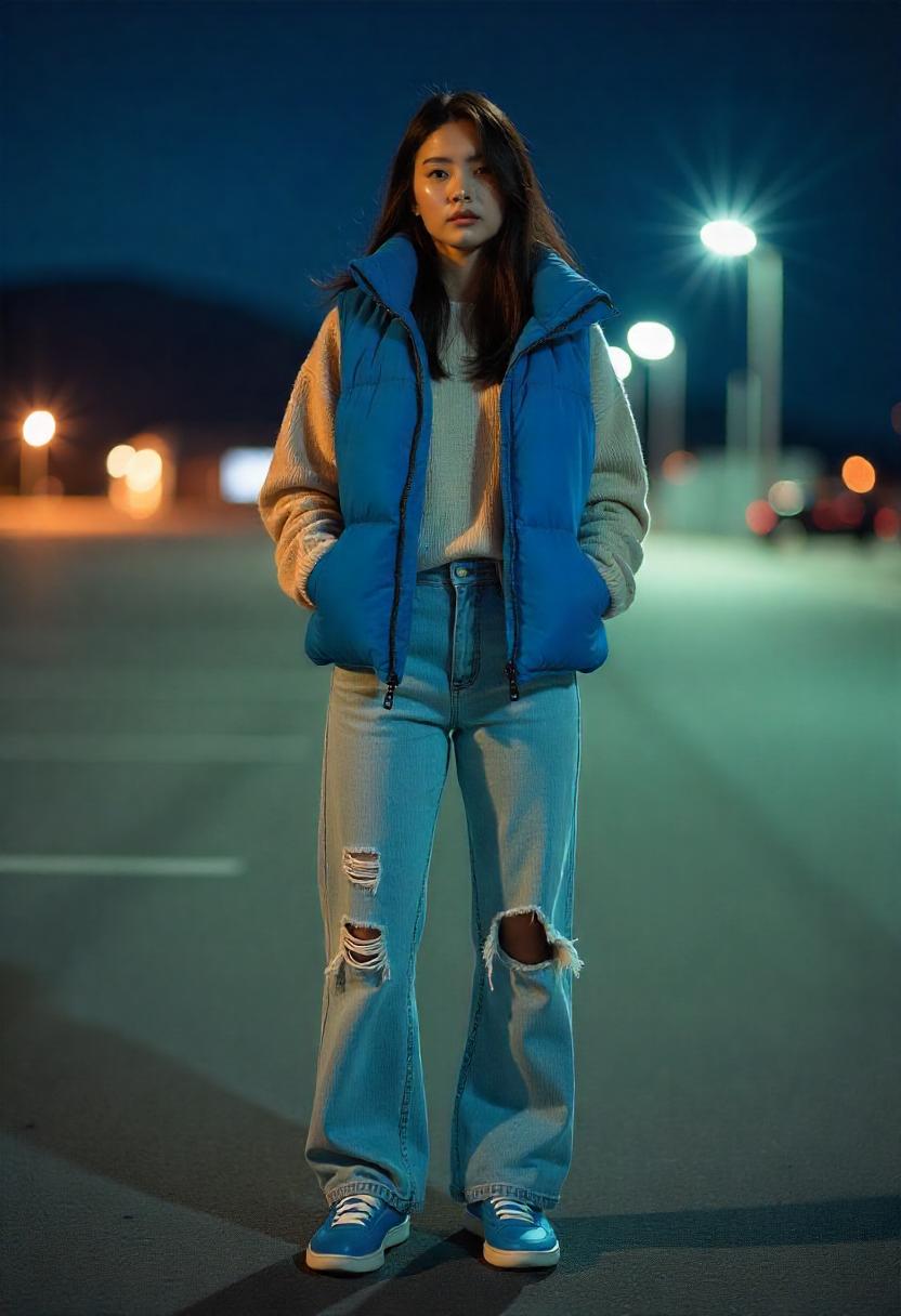 Blue Baggy Jeans Outfit Ideas