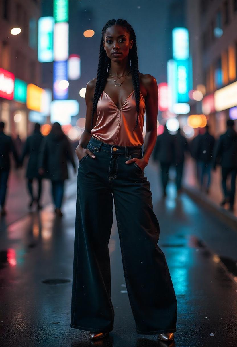 Baggy Jeans Outfits With Heels