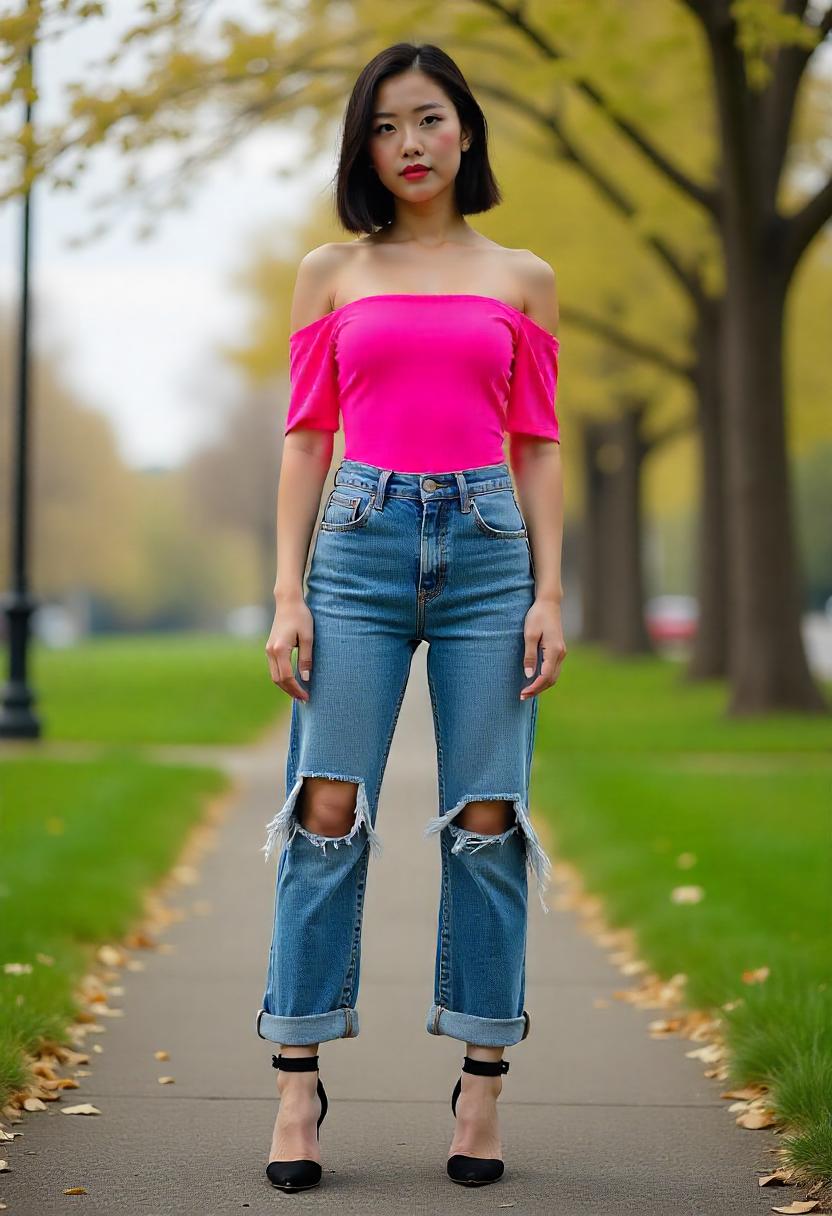 Baggy Jeans Outfits With Heels